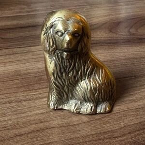 Vintage Brass Staffordshire Dog